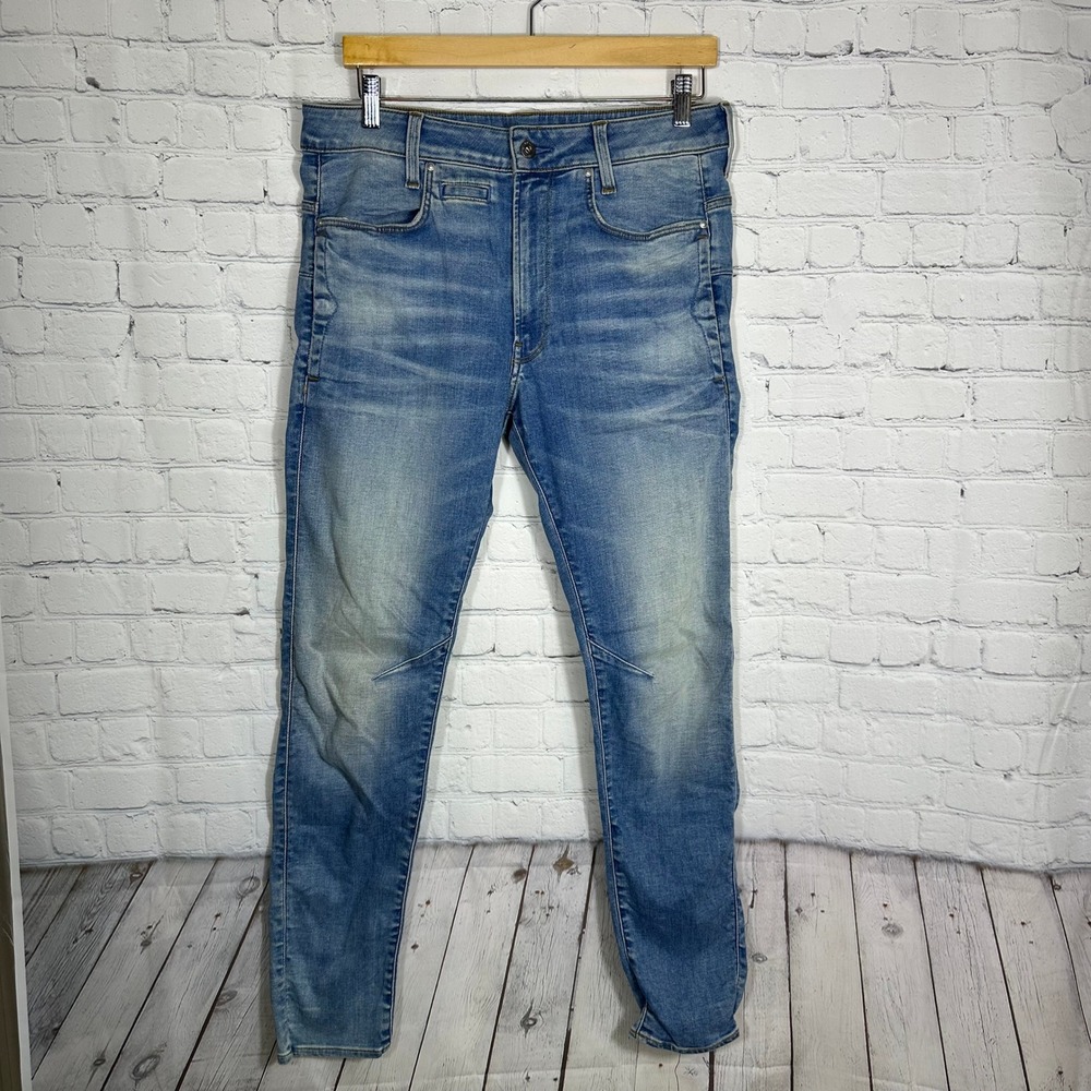 G-Star RAW Mens Slim Tapered Jeans Medium Wash Blue Denim Size 32x31